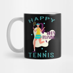 Tennis Player with Racket Women Gift Mug